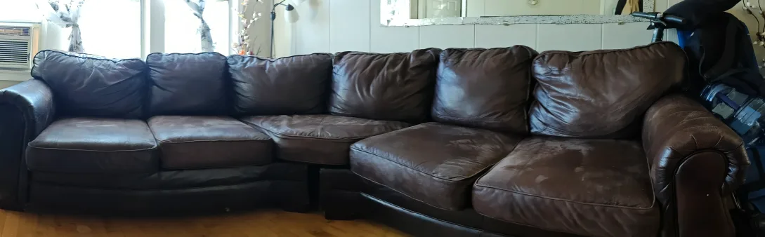Brown Leather Sectional Sofa