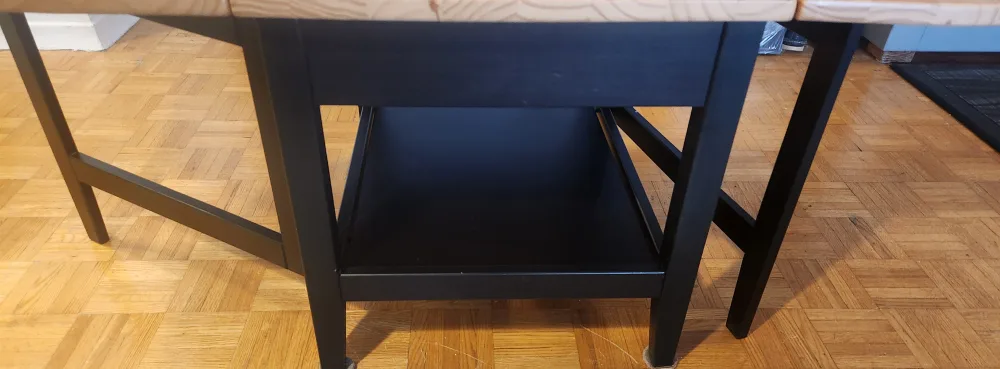 Extendable Coffee Table - Light Wood & Black Base image indicator(2)