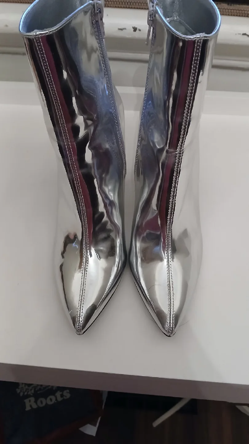 Silver Ankle Boots, Size 8.5 image indicator(3)