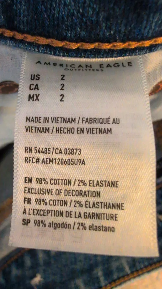 American Eagle Denim Mini Skirt - Size 2 image indicator(3)