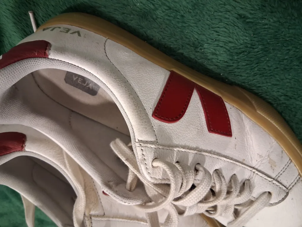 Veja White & Red Sneakers thumbnail