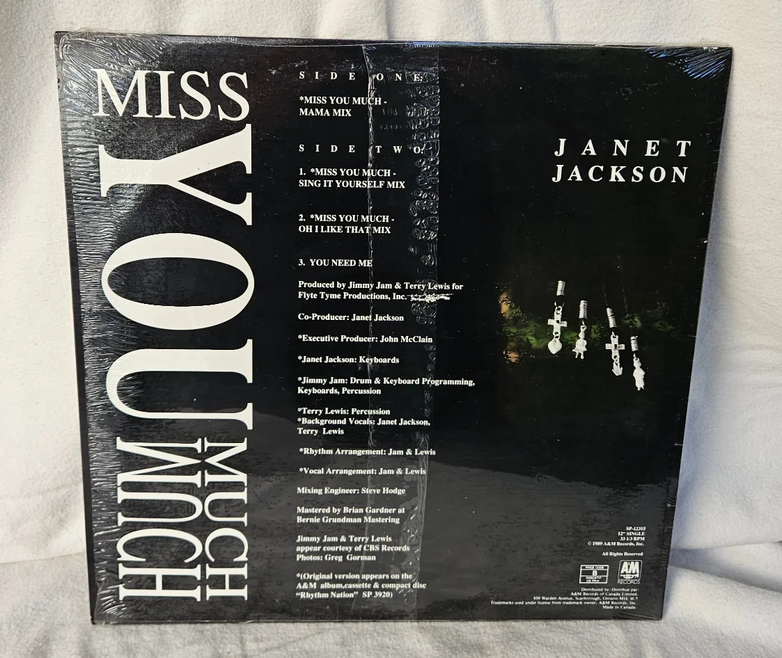 Janet Jackson Miss You Much 12” Single Original 1989 Vinyl LP image indicator(2)