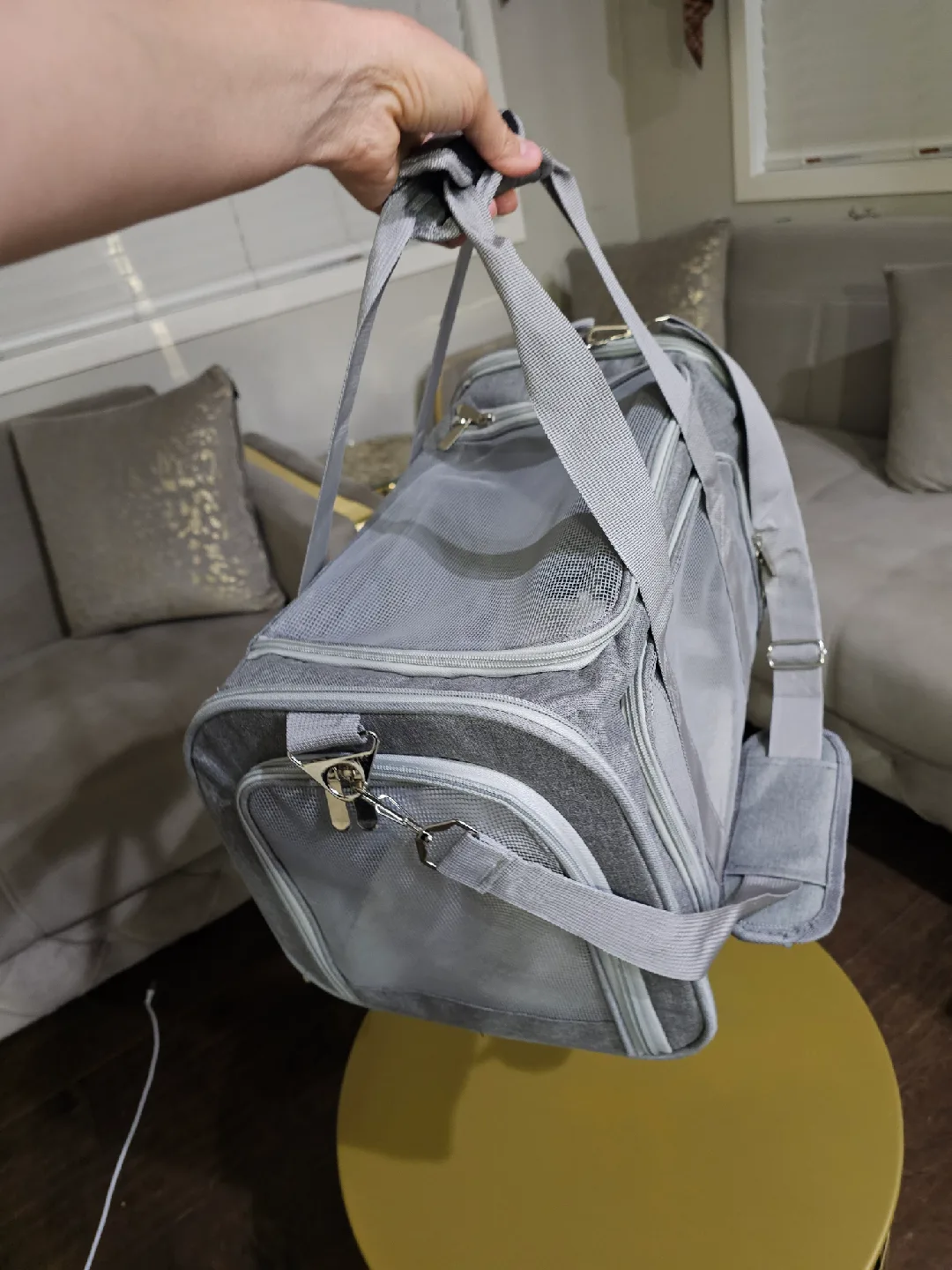 Grey Pet Carrier (New never used) thumbnail