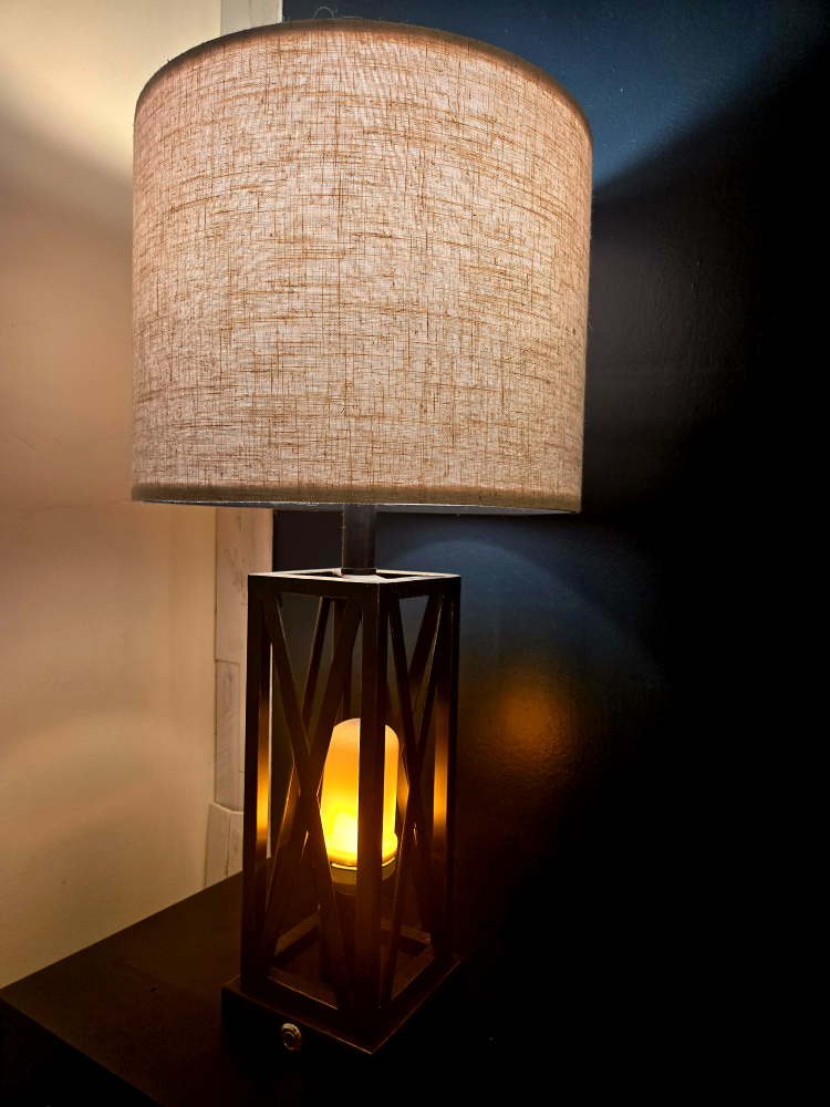 Two Table Lamps with Shades and extra fire burning bulbs - photo 2