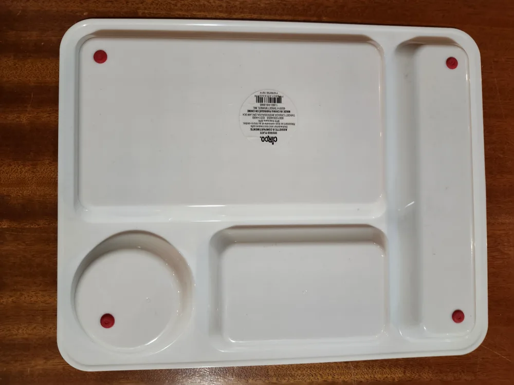 Circo Divided Plate - Red & White image indicator(2)