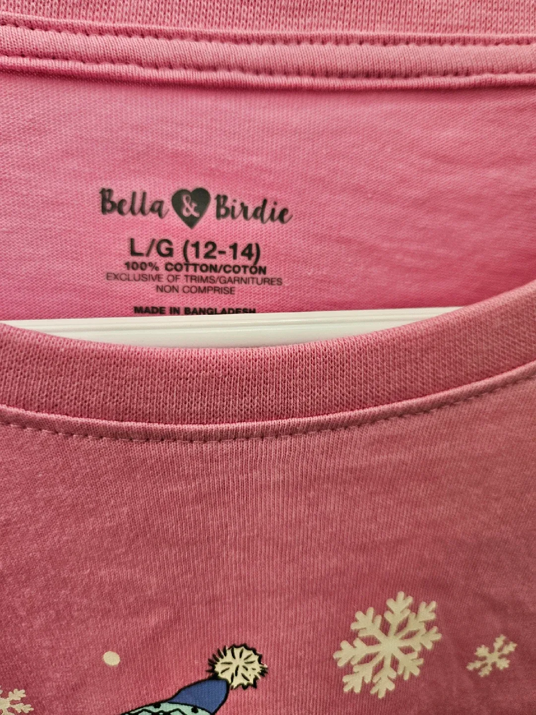 Bella & Birdie Pink Long Sleeve Shirt L (12-14) image indicator(2)