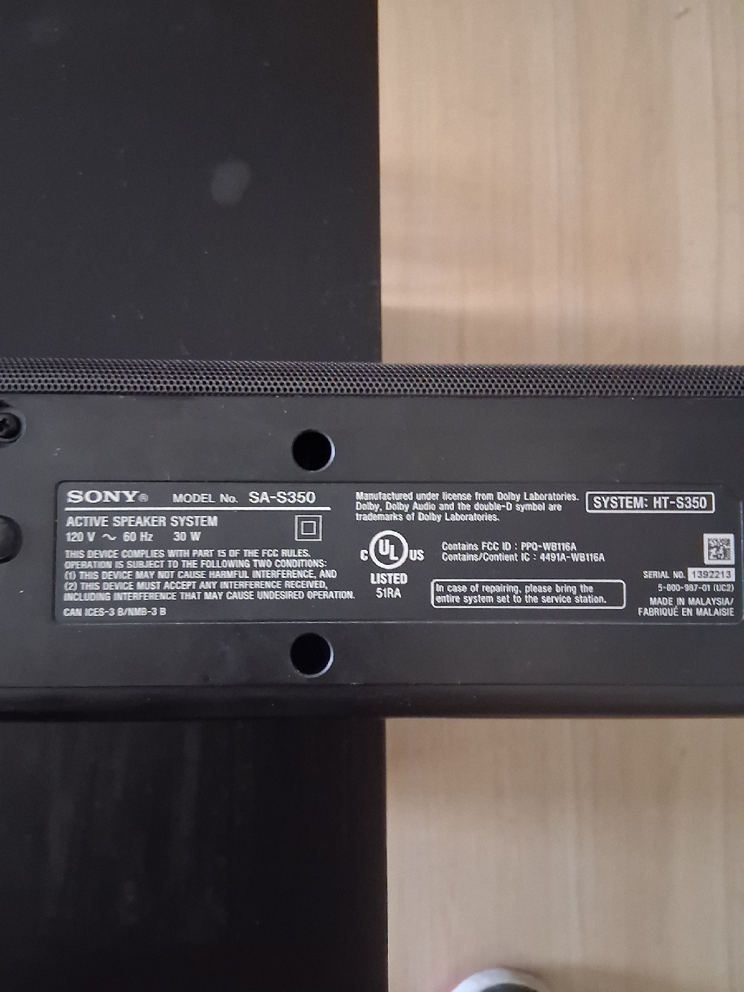Sony SA-S350 Active Speaker System - photo 4