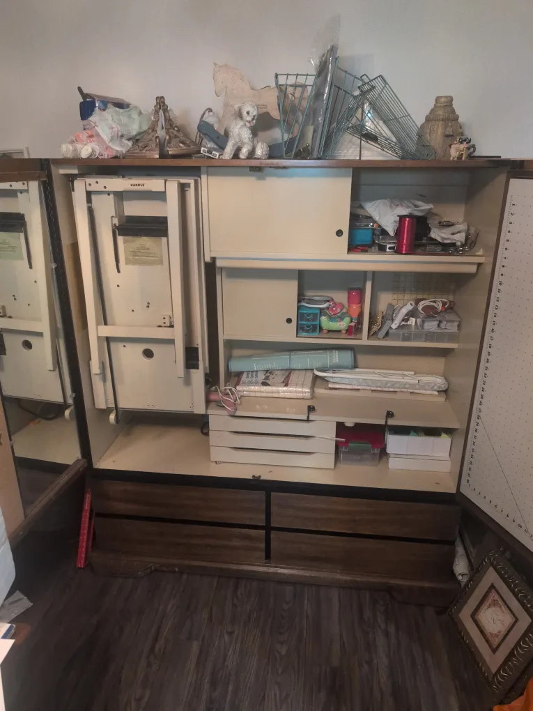 Sewing Cabinet with Fold Out Table image indicator(7)