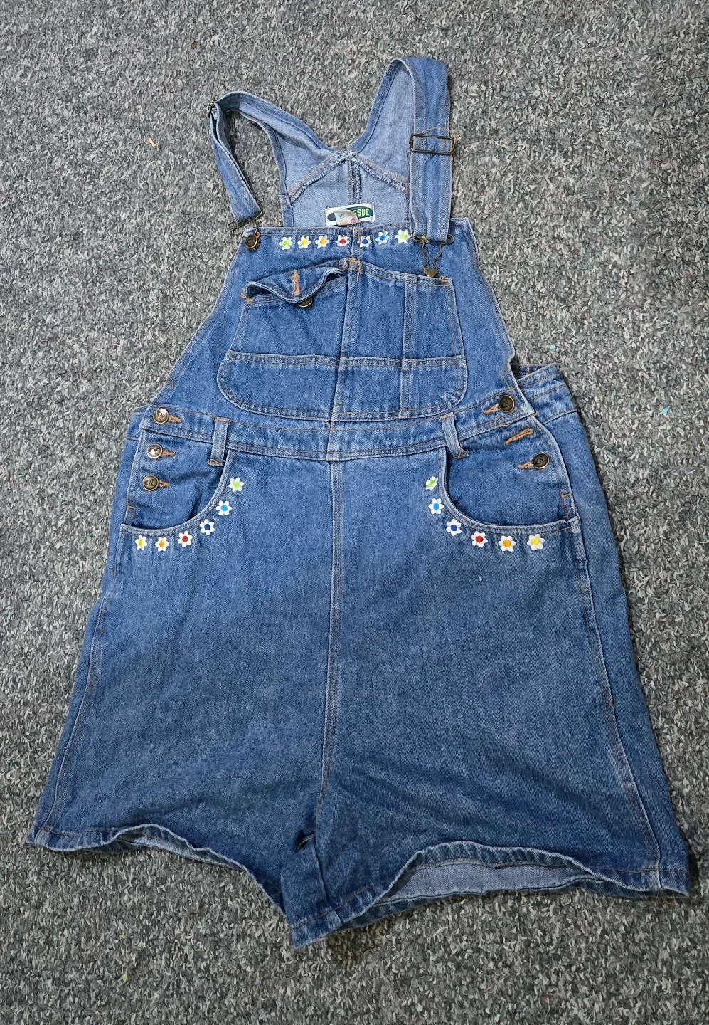 Next Issue Denim Overalls Shorts thumbnail