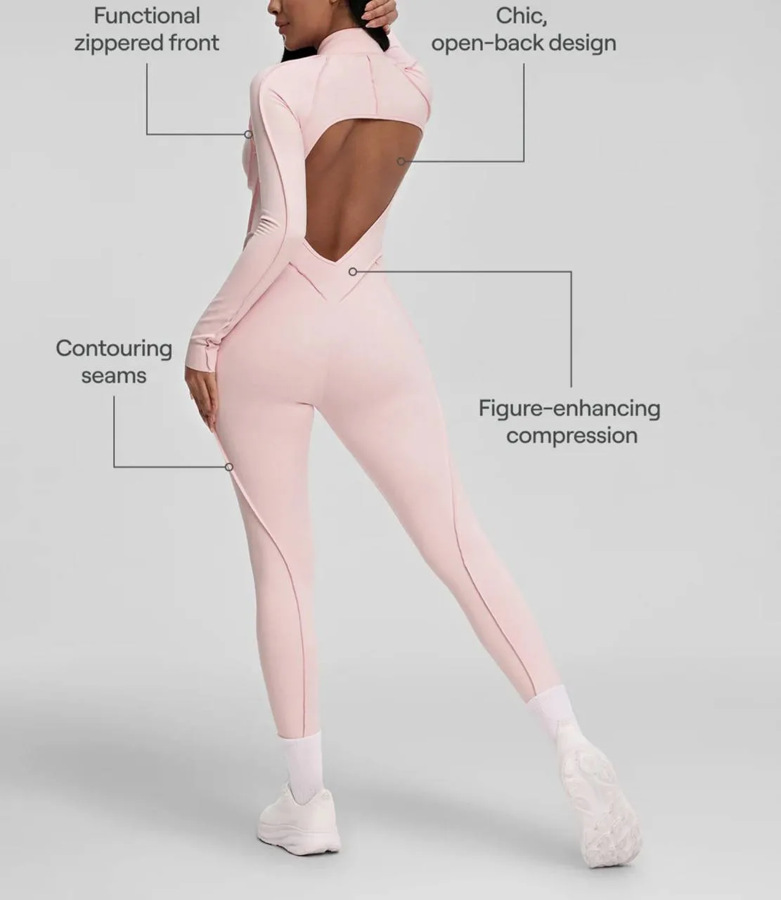 Better Me Pink Open-Back Design Jumpsuit image indicator(2)