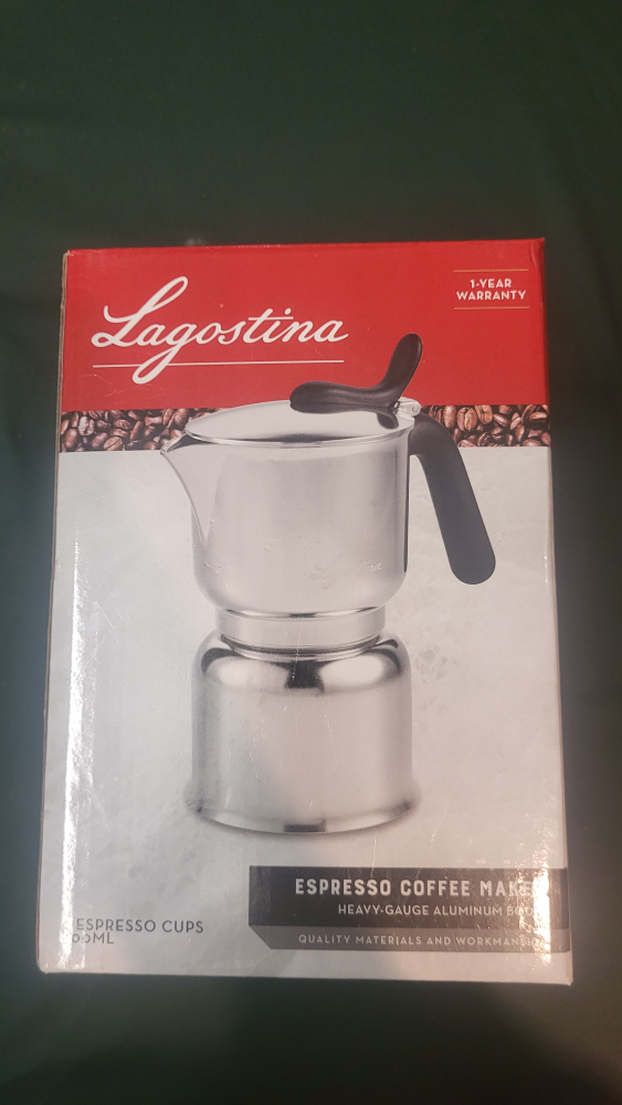 Lagostina Espresso Coffee Maker - New in Box!