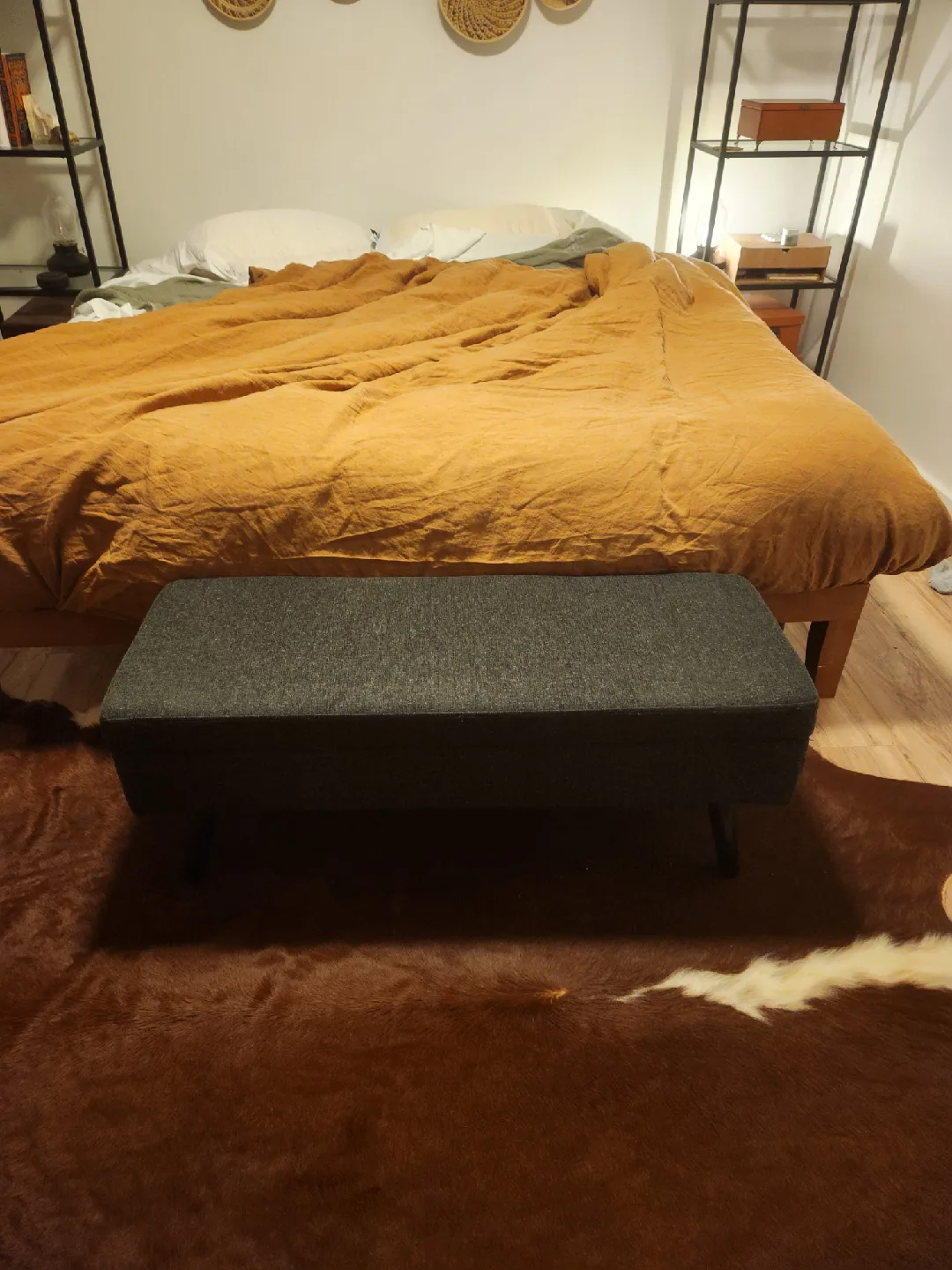 Grey Storage Ottoman Bench thumbnail