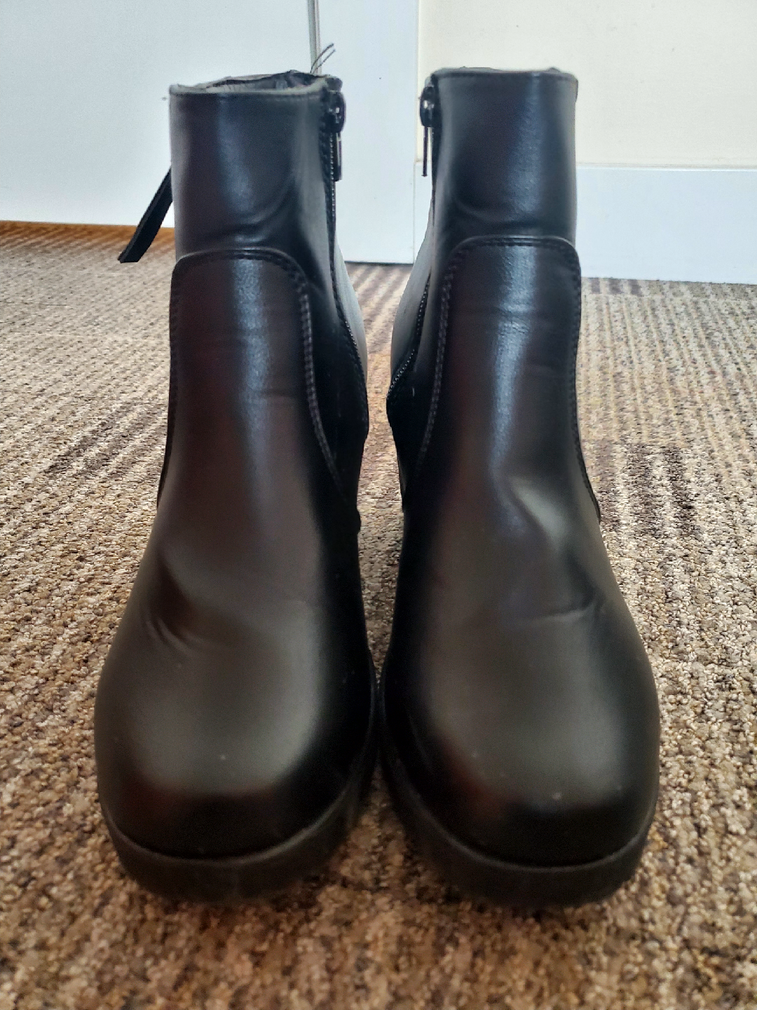 Black Ankle Boots with side Zipper