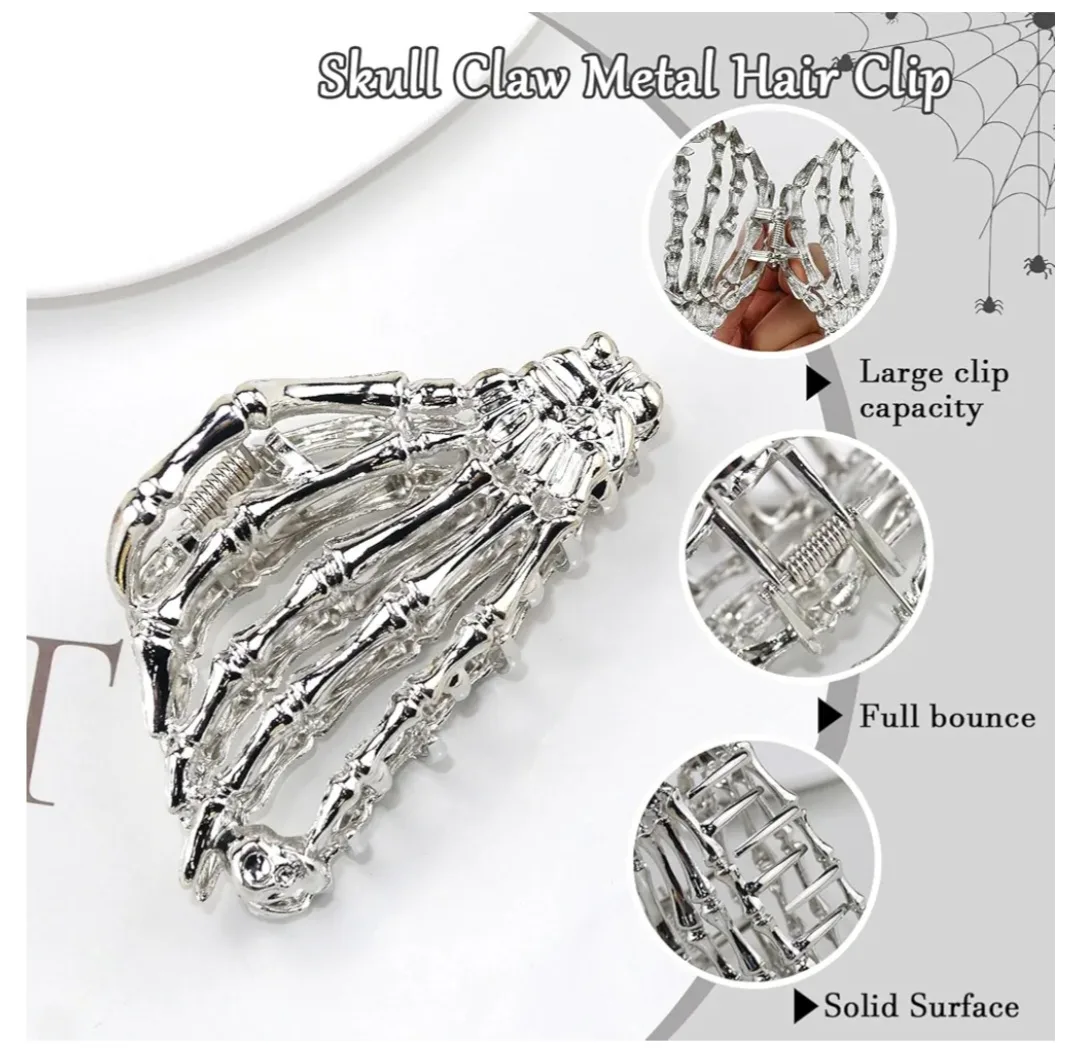 New Halloween Silver Skeleton Clip image indicator(5)