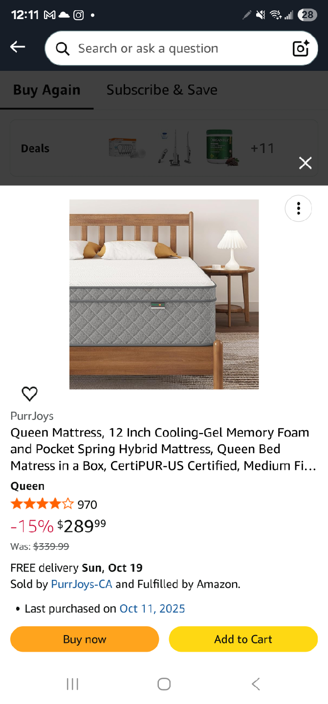 Purrjoys 12 Inch Queen Cooling-Gel Memory Foam Mattress - photo 3