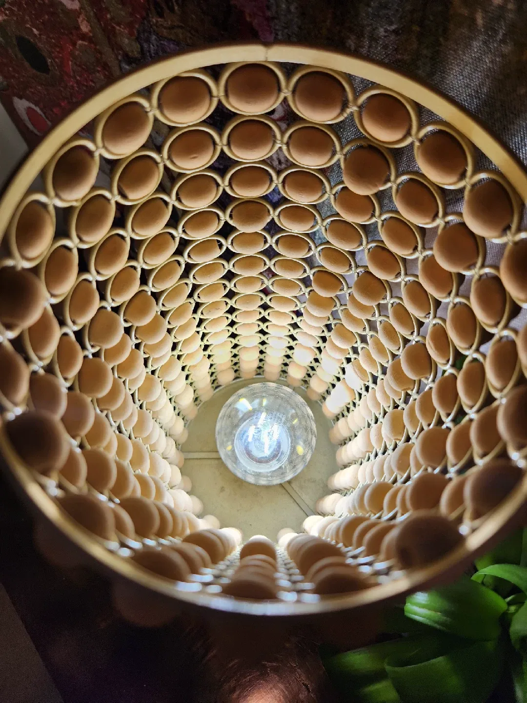 NEW Boho style wood Beaded Accent Lamp image indicator(2)