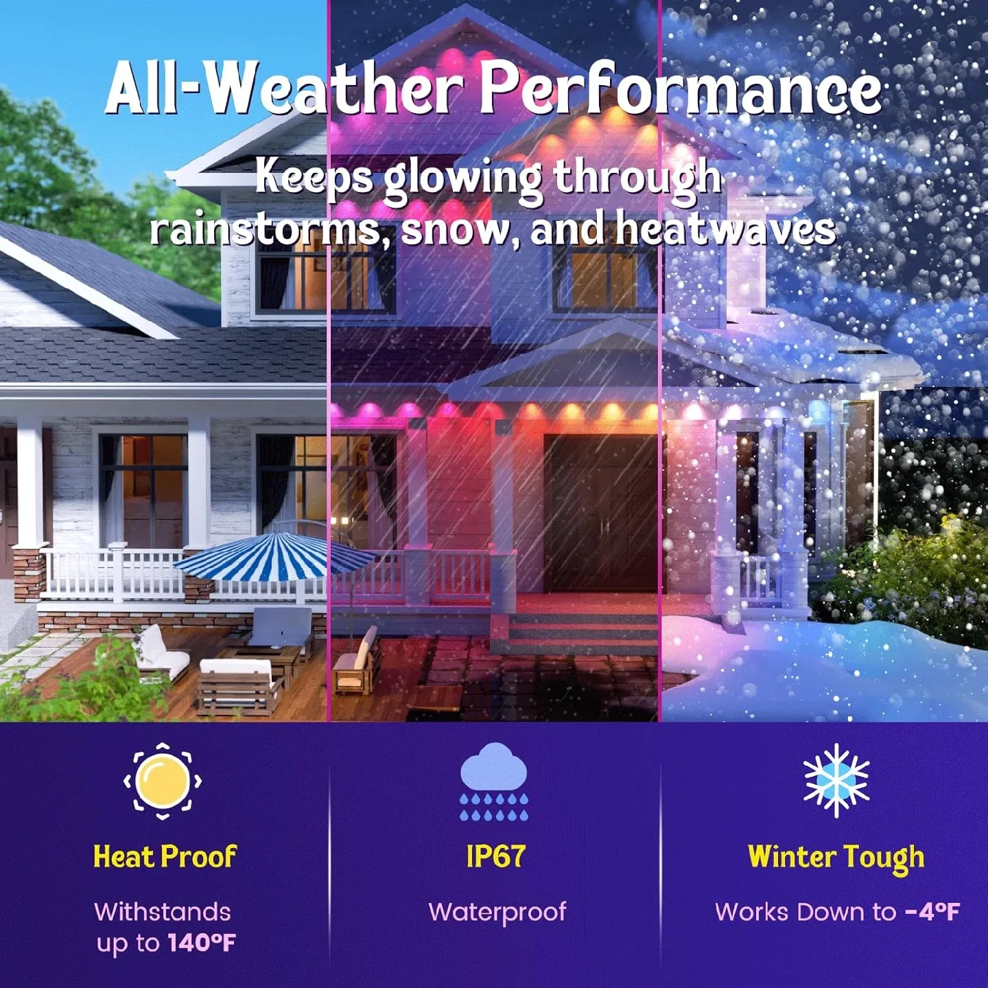 Permanent Outdoor Lights 100FT BNIB image indicator(4)