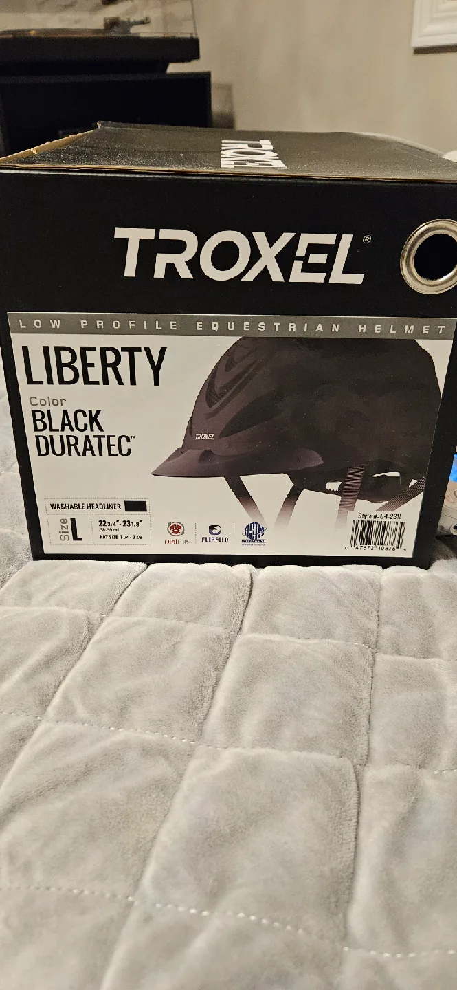 New Troxel Liberty Black Equestrian Helmet Size L thumbnail