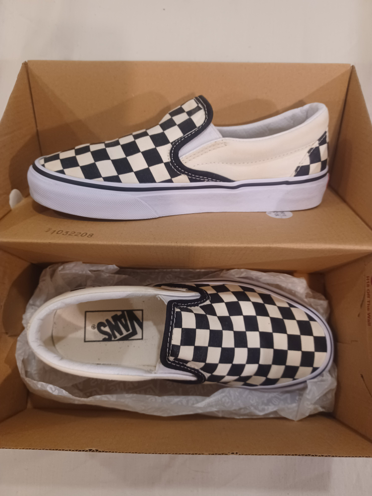 Vans Kids Classic Slip-On Checkerboard Shoes - Size 10 - photo 2