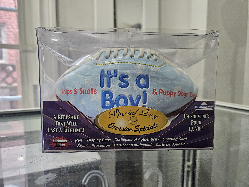 It's a Boy! Keepsake Football