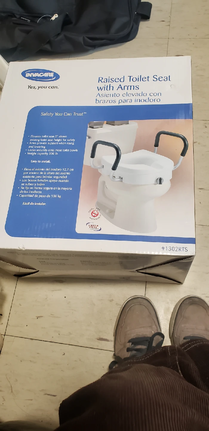 Invacare Raised Toilet Seat with Arms - photo 3