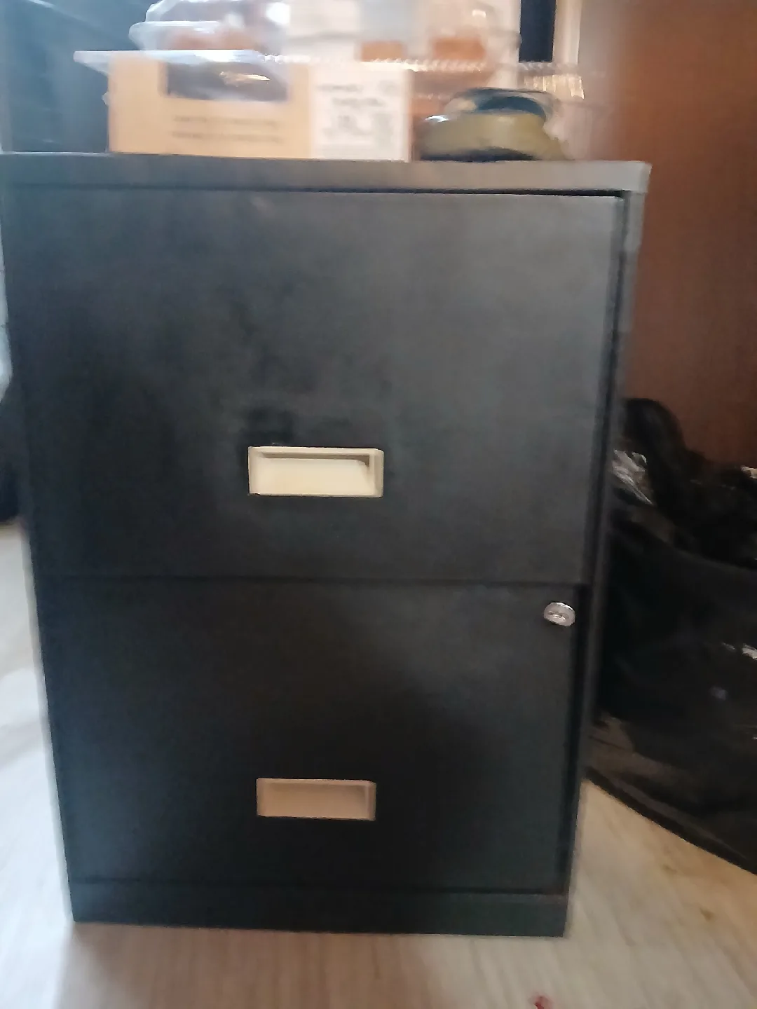 Black Filing Cabinet with Keys 2 Drawers 🥕