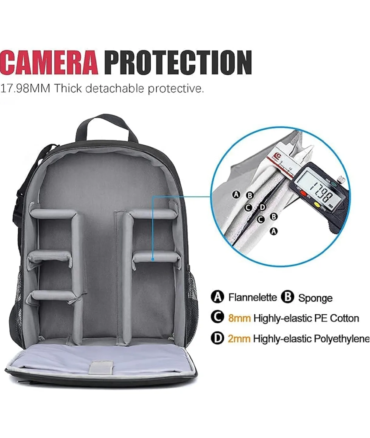 camera Backpack 2 Litre Capacity image indicator(3)