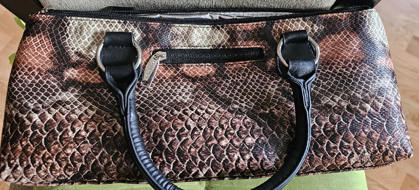 Snakeskin Print Insulated Lunch Bag/WINE BAG