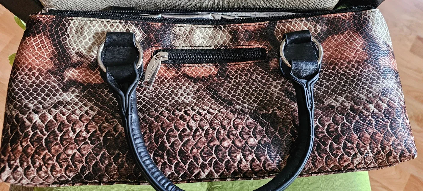Snakeskin Print Insulated Lunch Bag/WINE BAG thumbnail