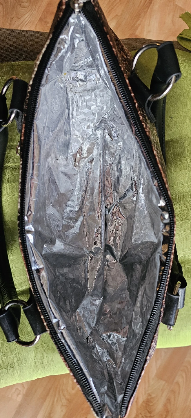 Snakeskin Print Insulated Lunch Bag/WINE BAG - photo 2