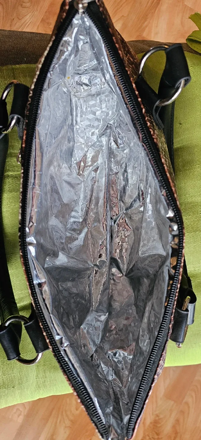 Snakeskin Print Insulated Lunch Bag/WINE BAG image indicator(2)