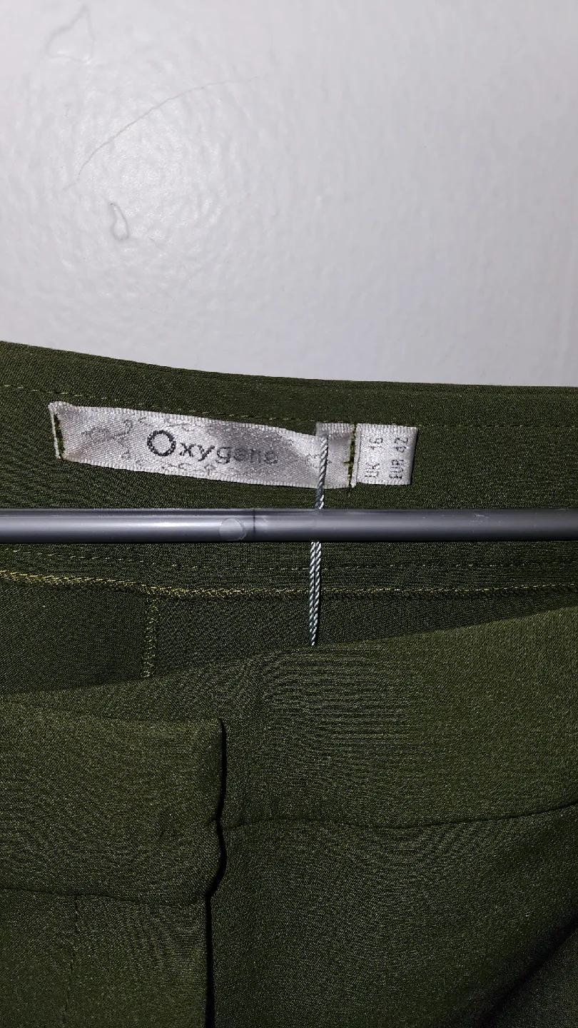 Olive Green Slit Leg Pants image indicator(3)