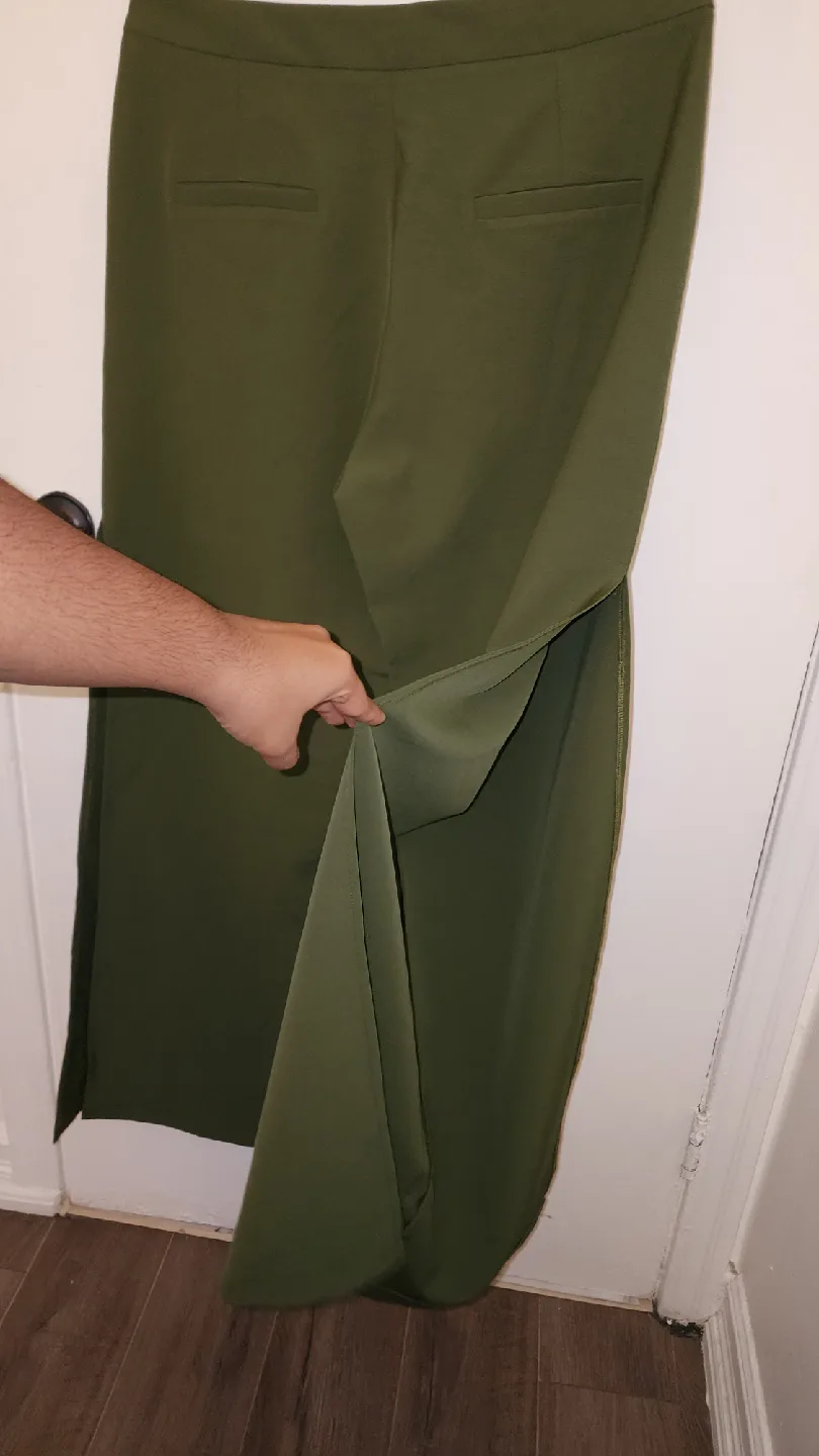 Olive Green Slit Leg Pants image indicator(6)