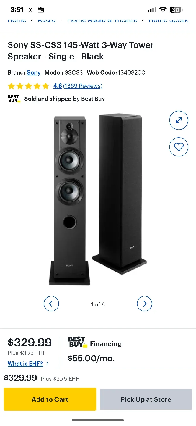 Sony SS-CS3 Speaker System