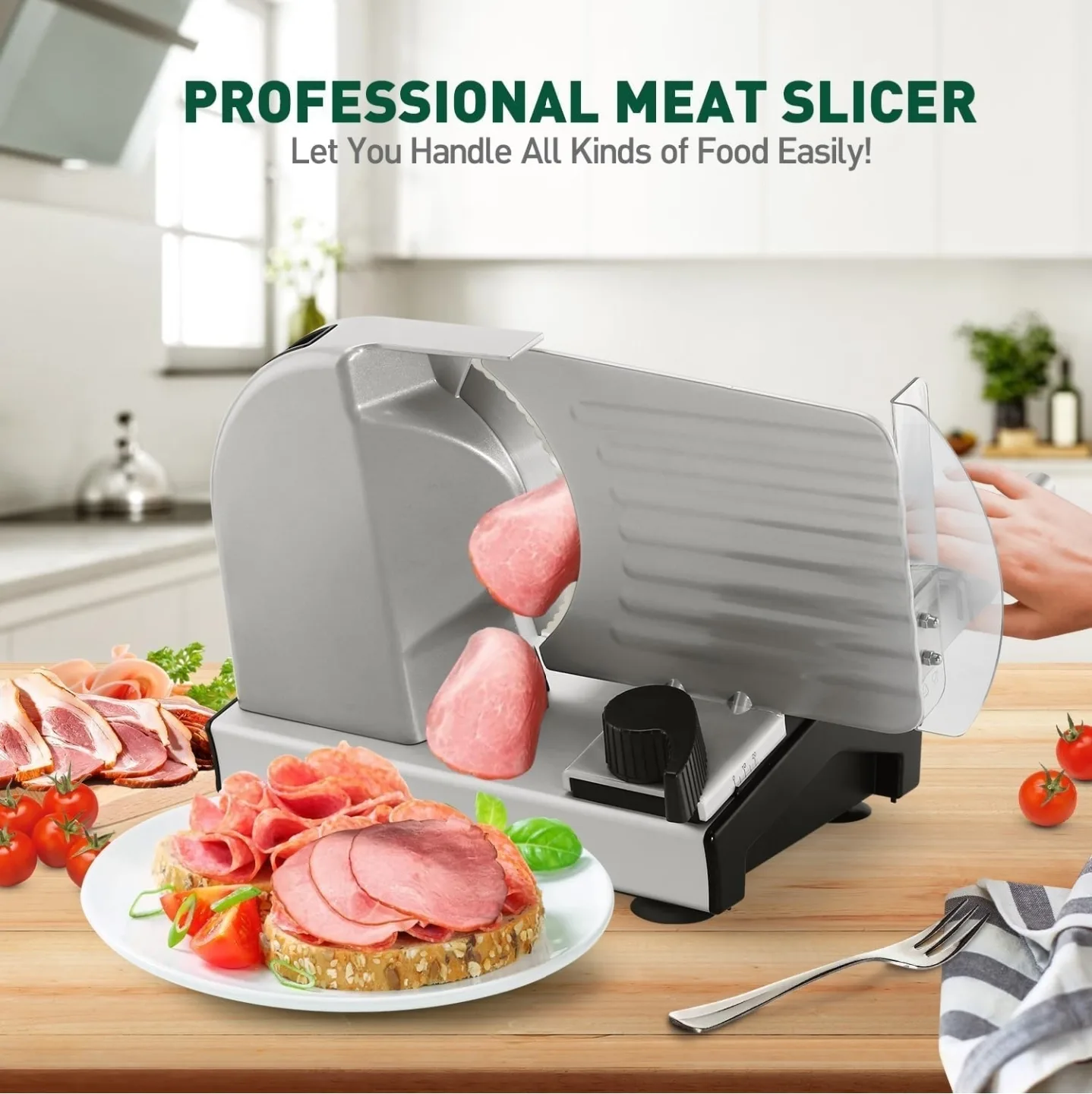 Cusimax 200W Meat Slicer - Kitchen Helper image indicator(5)