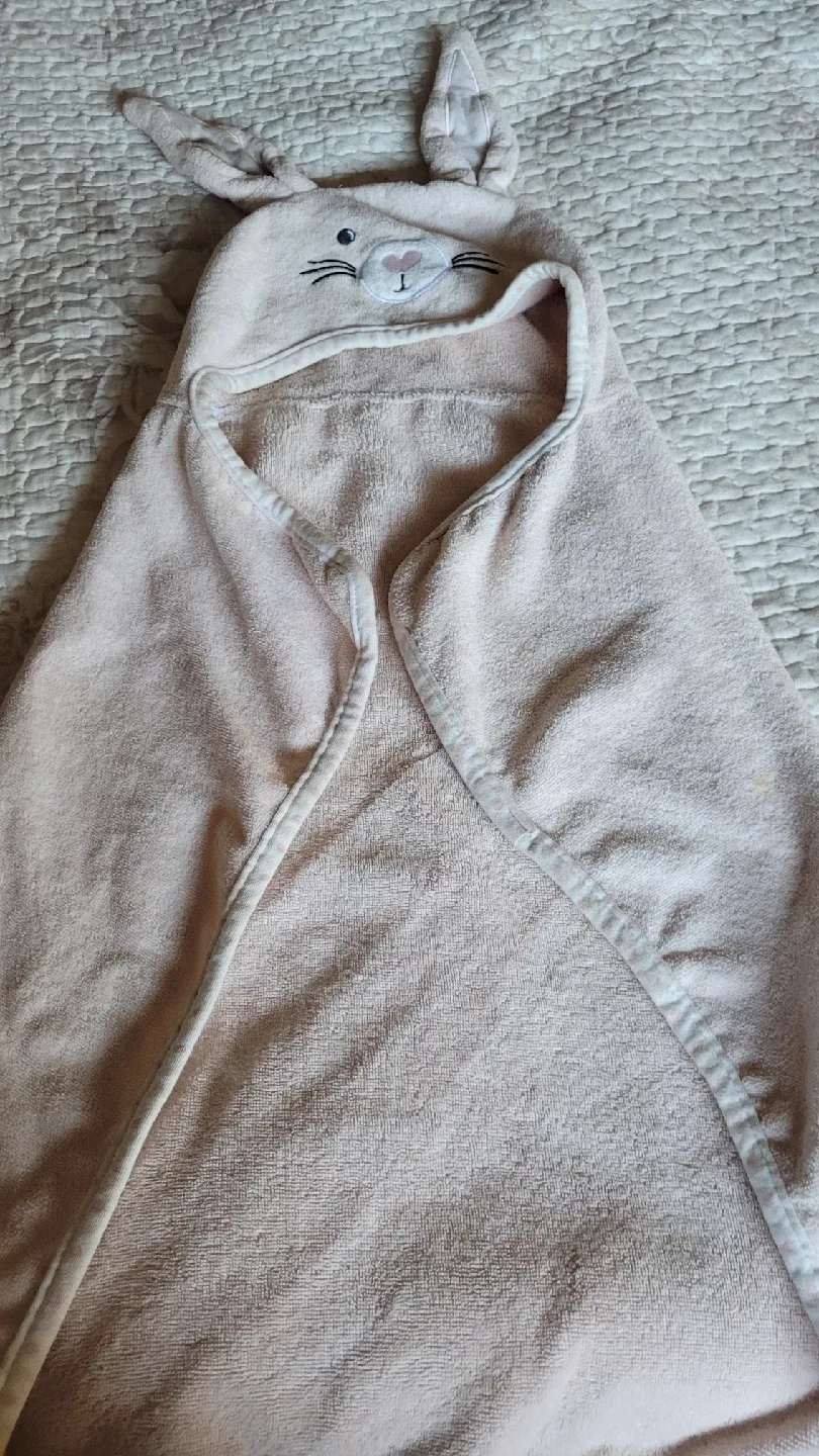 Indigo Baby Bunny Hooded Towel - One Size thumbnail