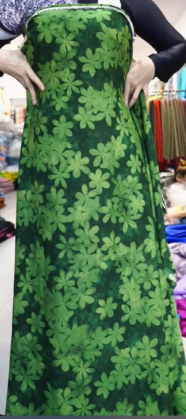 Green Floral Fabric