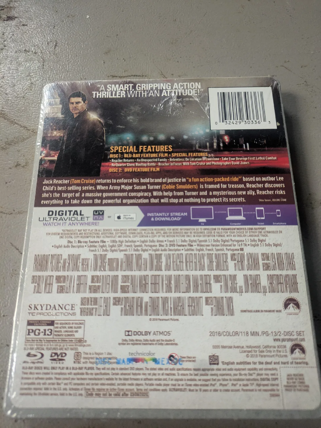 Jack Reacher: Never Go Back (Blu-ray + DVD + Digital) image indicator(2)