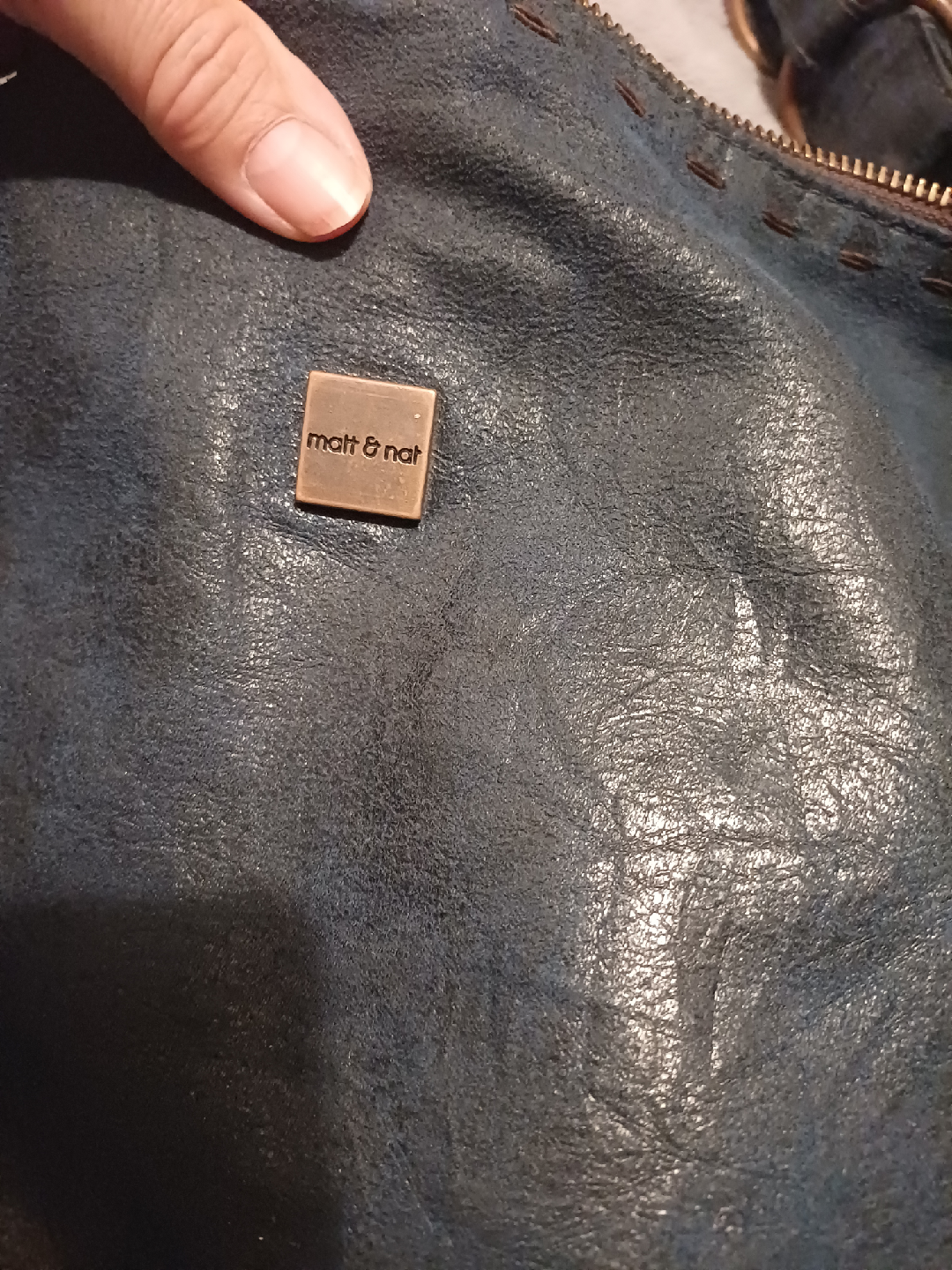 Matt & Nat Blue Vegan Leather Hobo Bag - photo 2