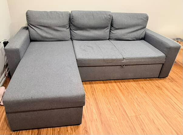 Grey Sleeper Sofa with Chaise - photo 2
