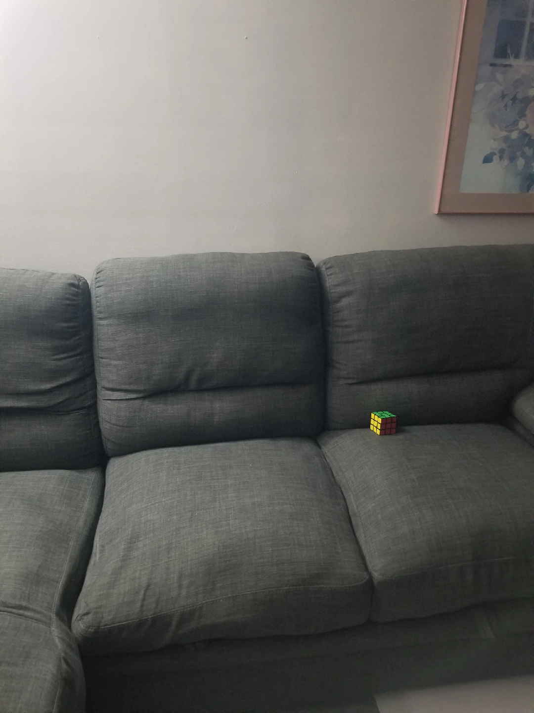 Grey Fabric Sofa Sectional With Storage - photo 2