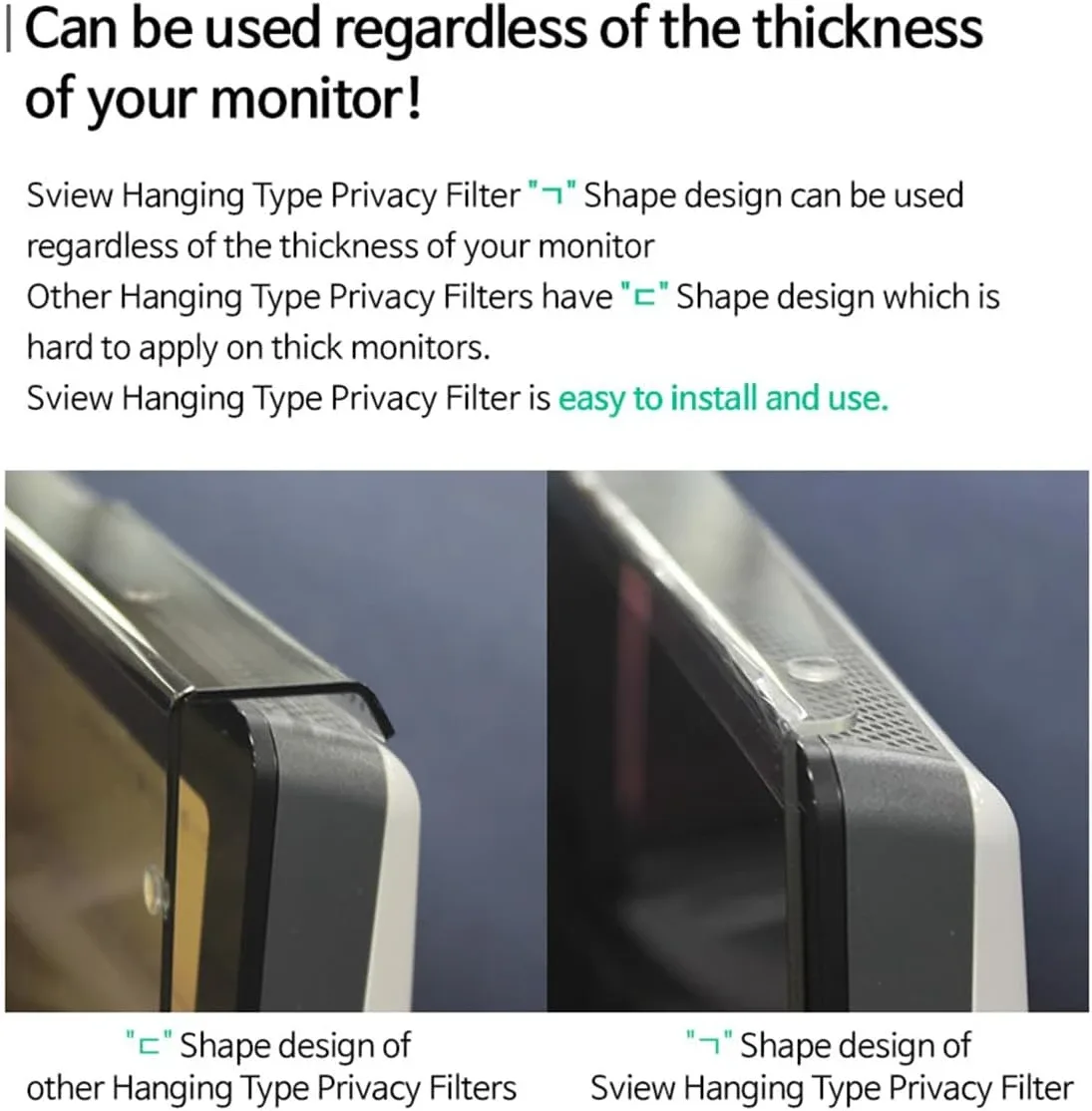 Privacy Screen Filter for Widescreen Computer Monitors BNIB image indicator(8)