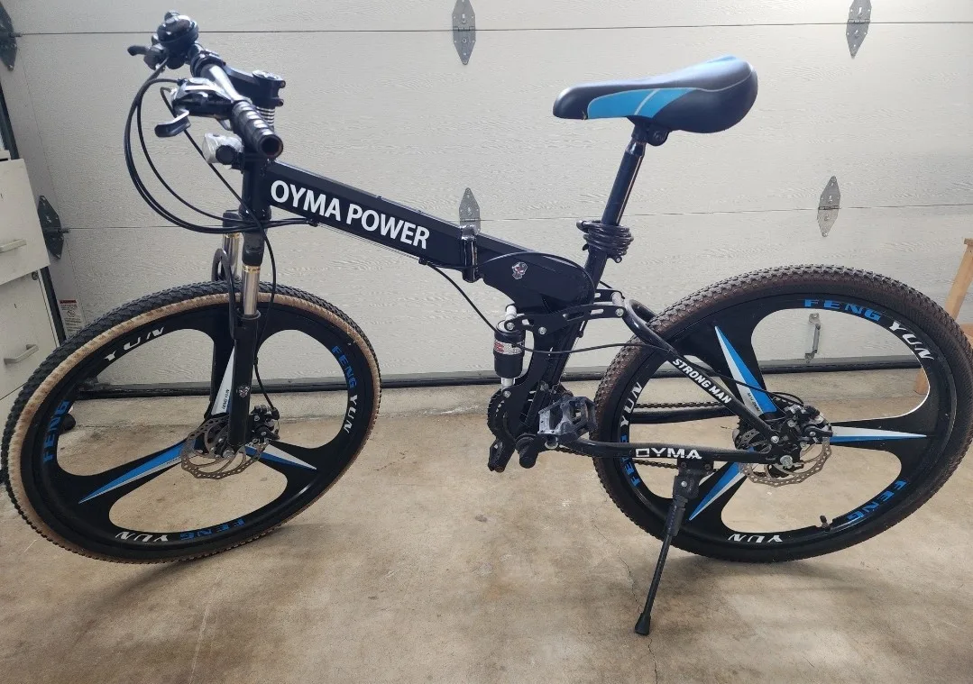 21 Speed Oyma Power Folding Mountain Bike image indicator(5)