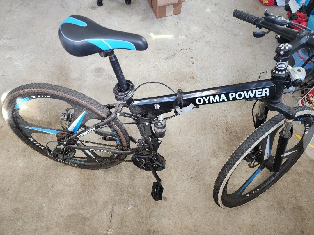 21 Speed Oyma Power Folding Mountain Bike image indicator(6)