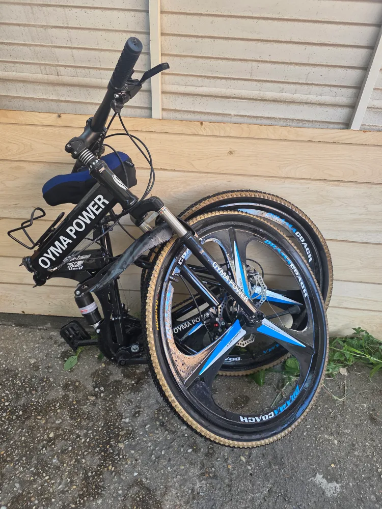 21 Speed Oyma Power Folding Mountain Bike image indicator(7)