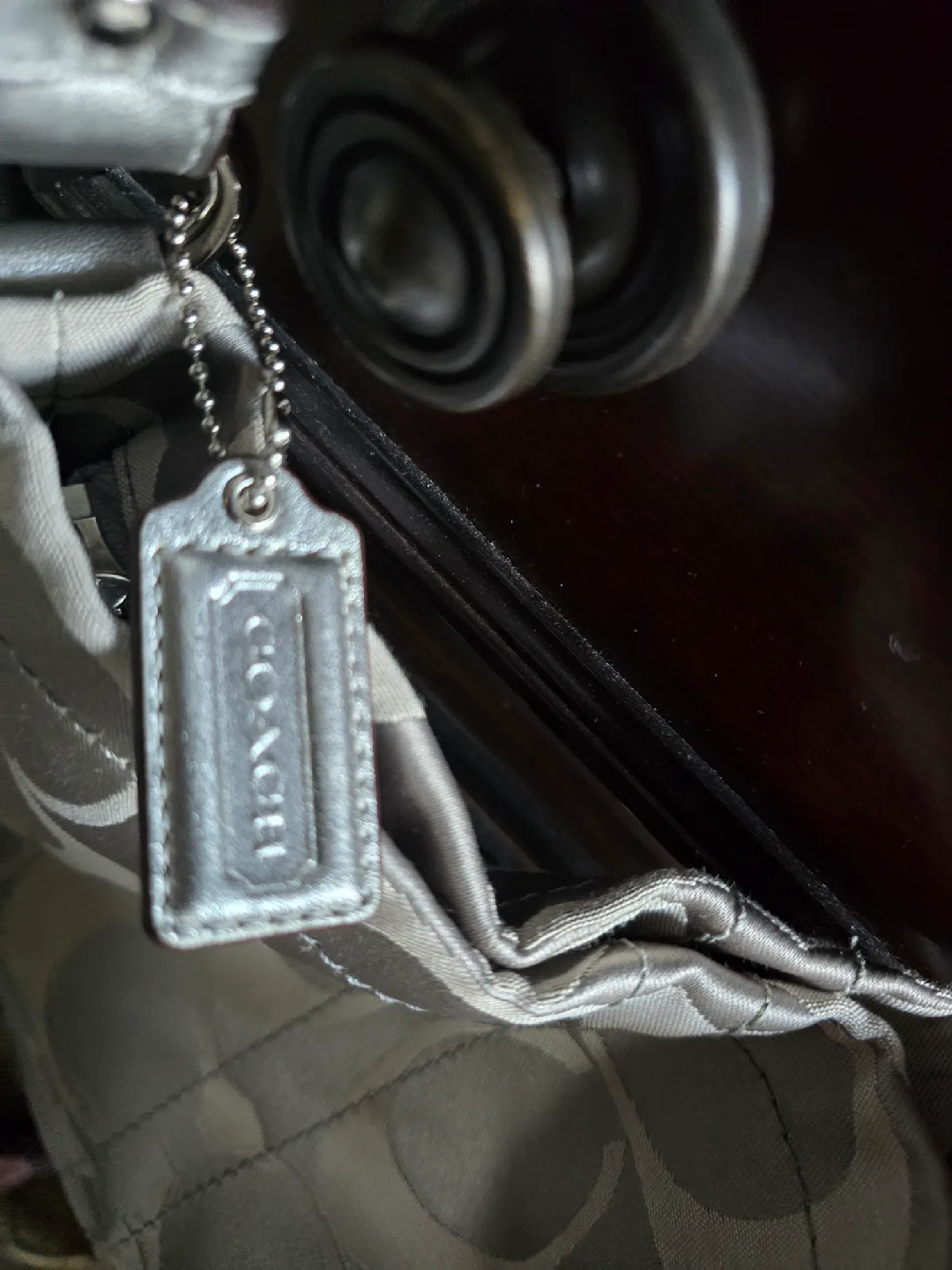 Coach Silver Shoulder Bag image indicator(2)