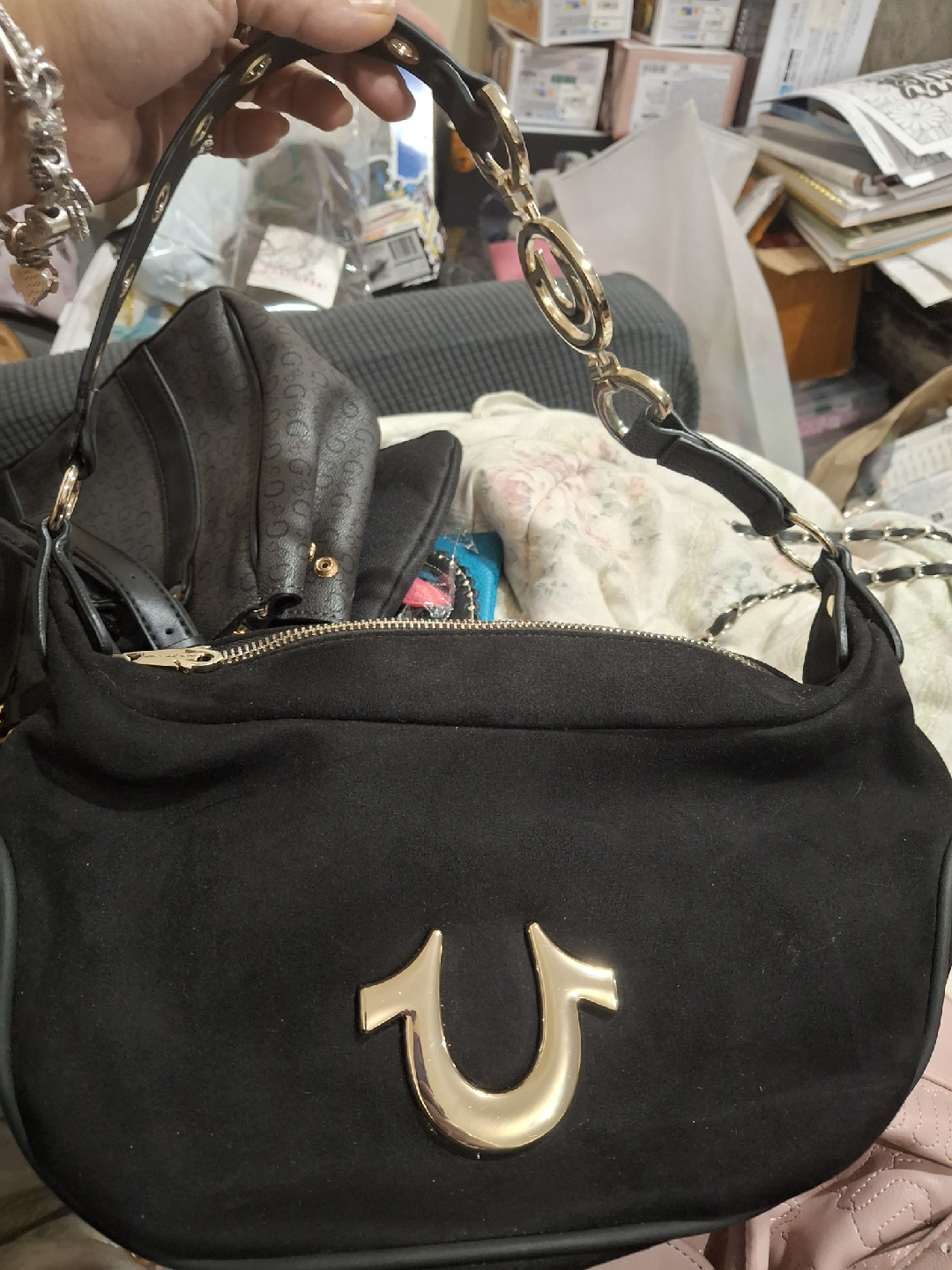 True Religion Black Shoulder Bag