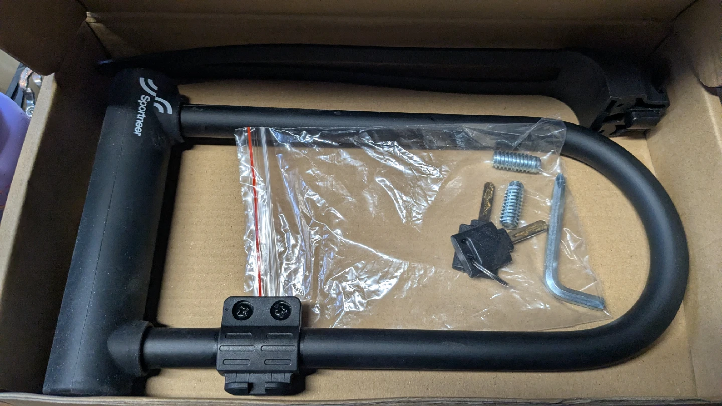 Sportneer Bike U-Lock with Keys - New in Box