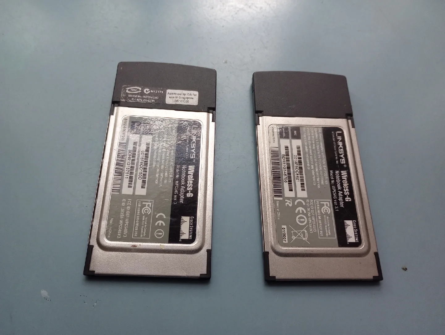 Linksys Wireless -G 2.4GHz Internet PC card image indicator(3)