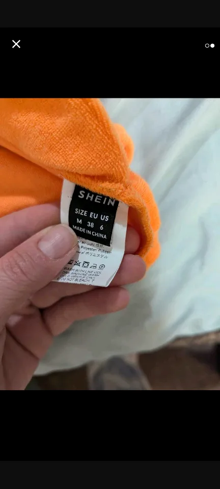 Shein Orange Towel Top Size M image indicator(2)